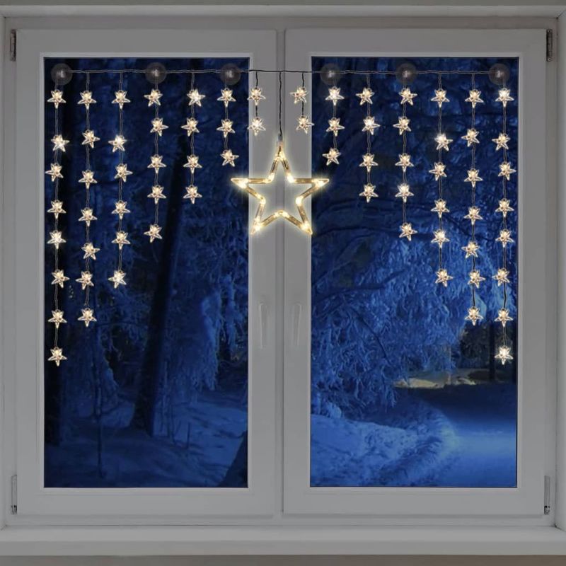 Hi Kerststerrengordijn met 90 LEDs