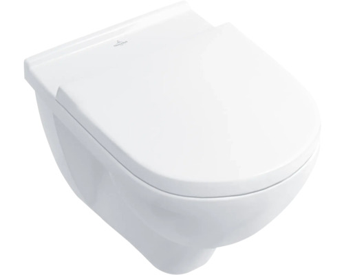 Villeroy & Boch wandcloset O.novo, diepspoel, open rand, glanzend wit met toiletzitting 5660HR01