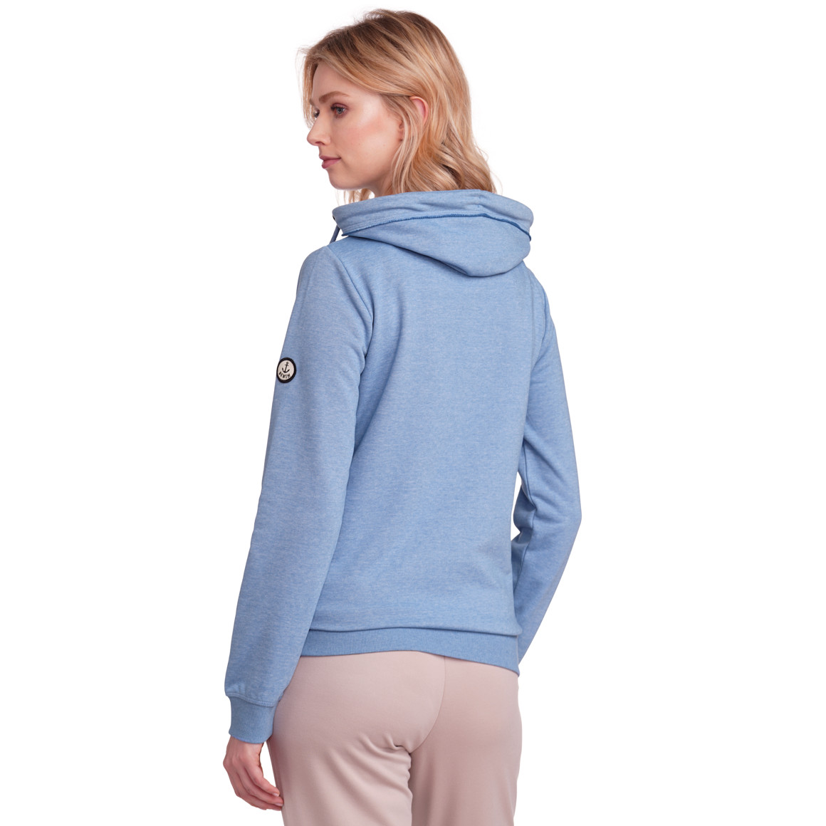 Gina Damen Hoodie mit großem Print hellblau
