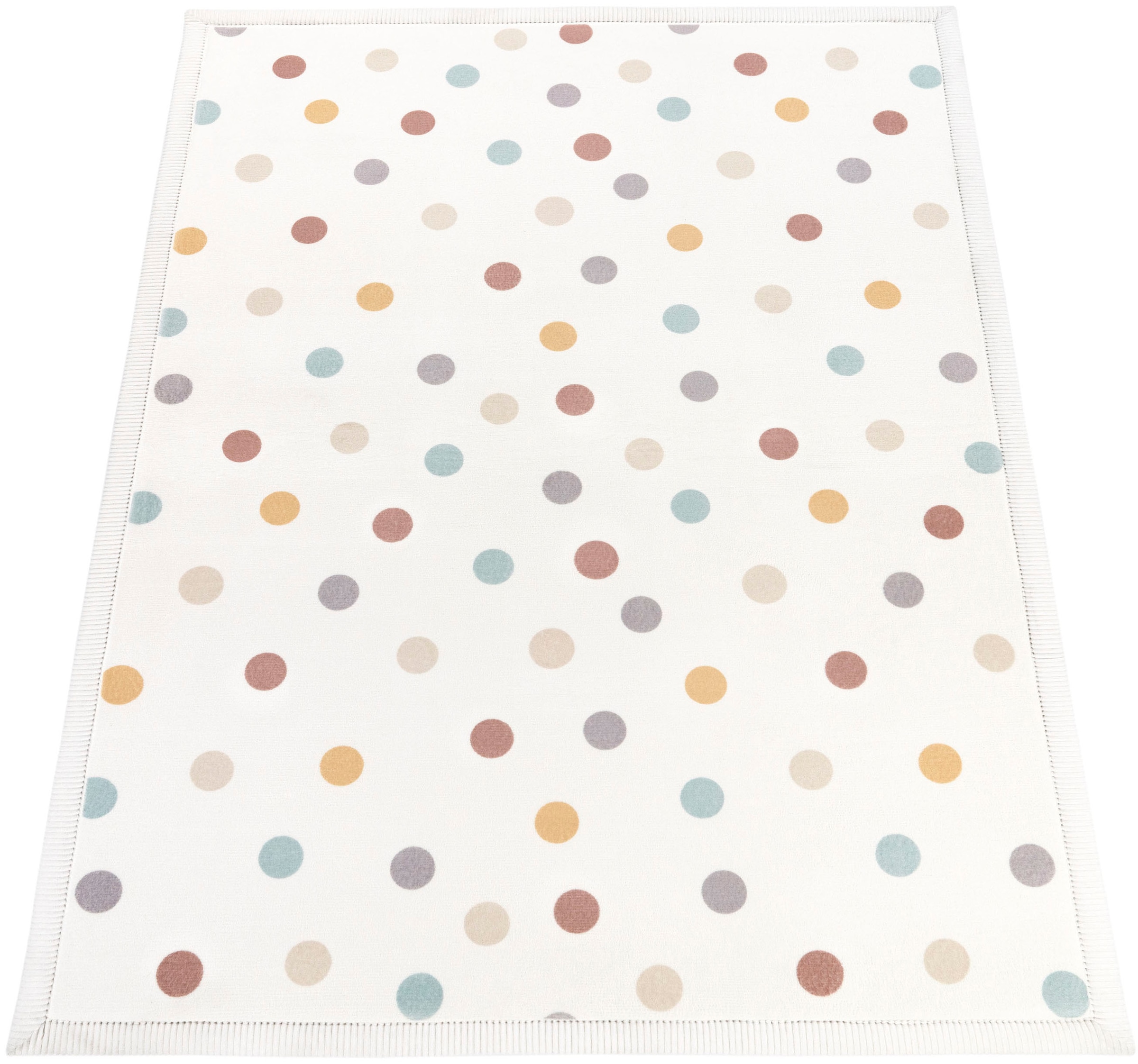 Paco Home Kinderteppich »Emilia 351« rechteckig 24 mm Höhe Kurzflor, gepunktet, sehr weicher Flor