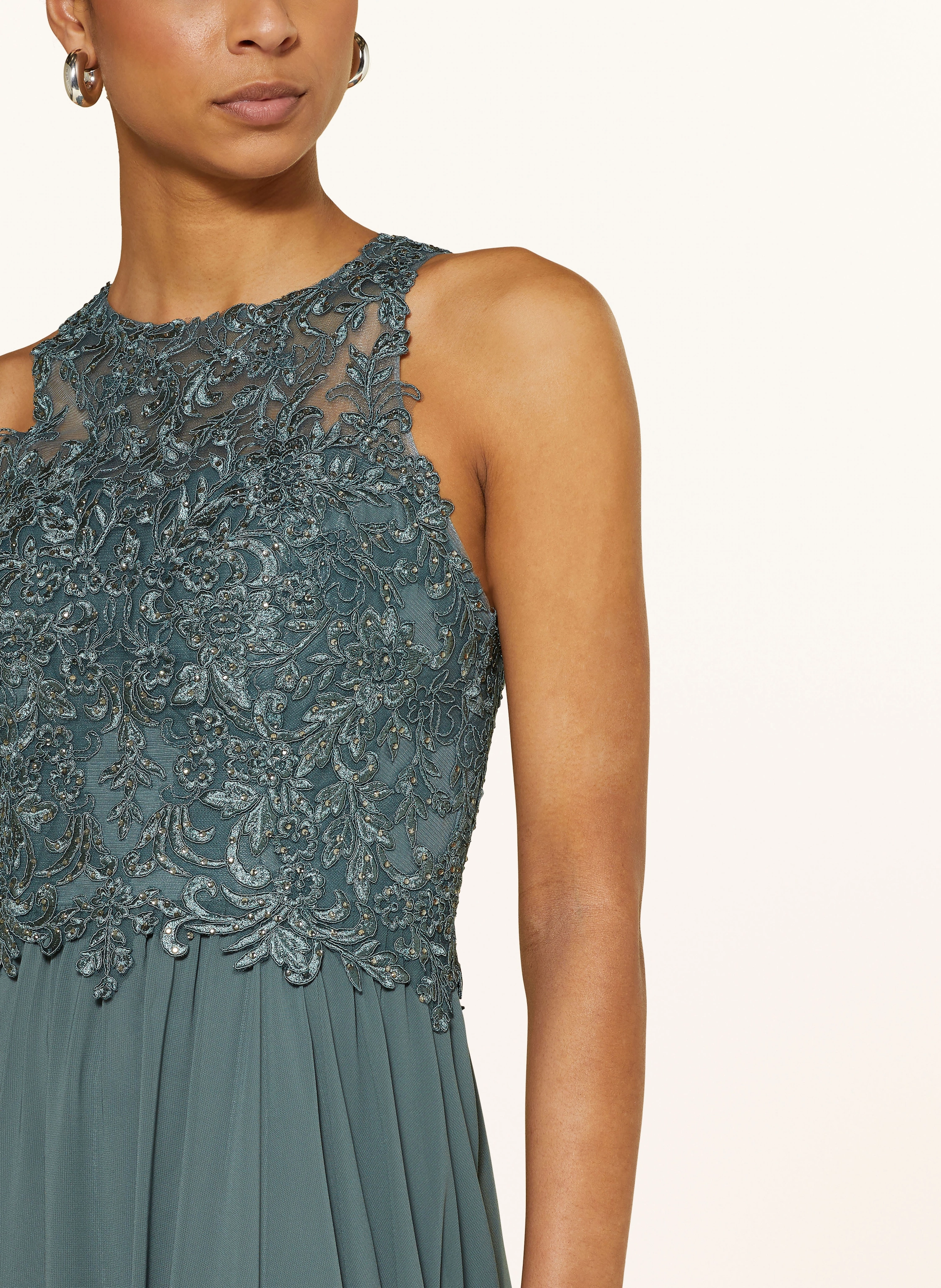 Hey Kyla Abendkleid mit Schmucksteinen und Spitze