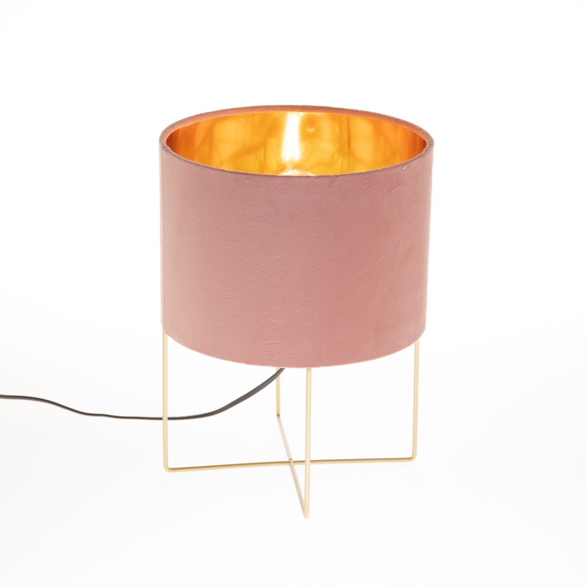 Moderne tafellamp roze met goud - Rosalina