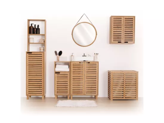Meuble de rangement en Bambou 4 Tiroirs H 97.5 cm