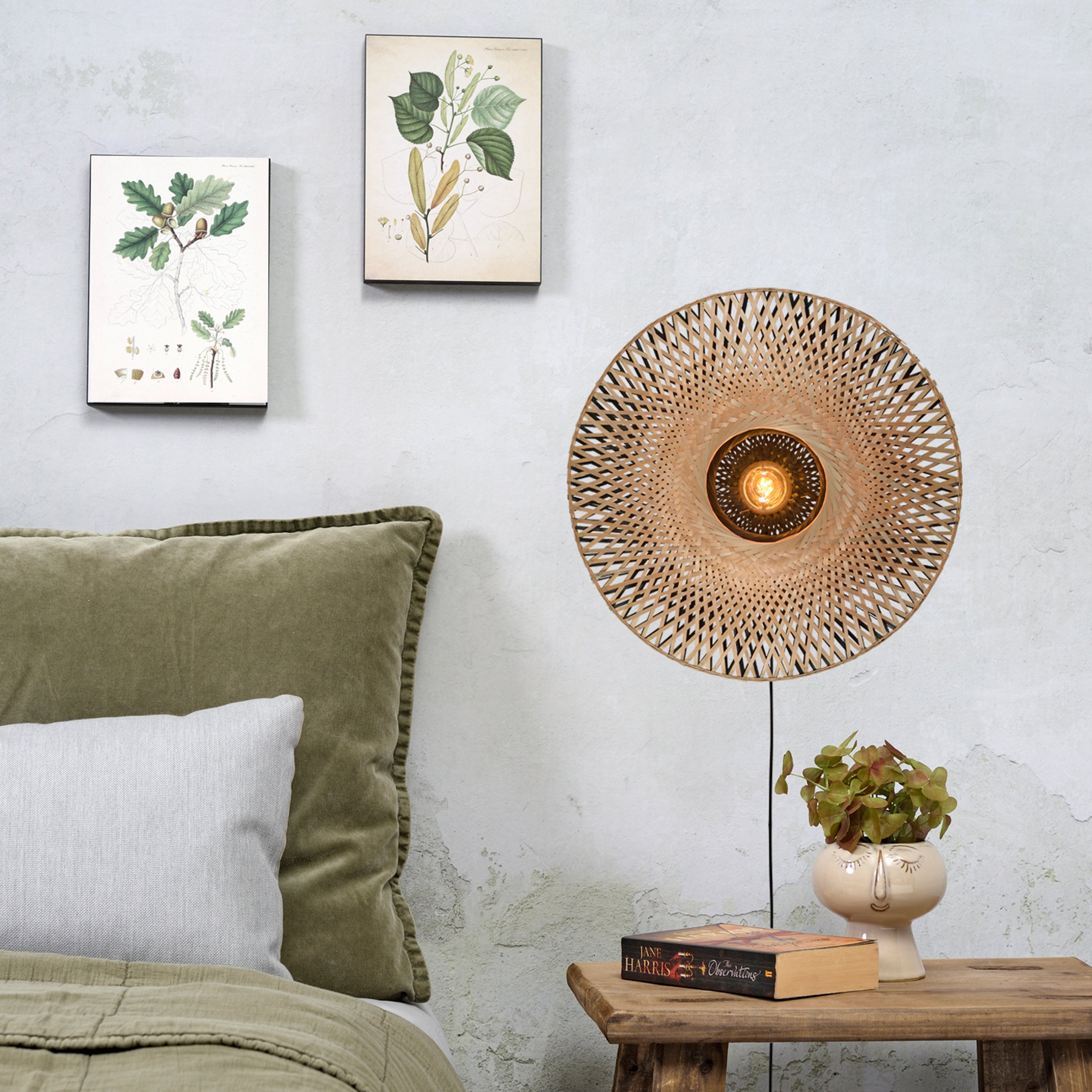 GOOD&MOJO Kalimantan Wandlamp Rond - Ã44cm - Naturel