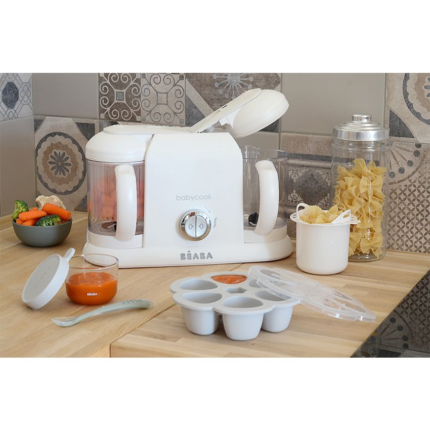 Robot Duo Babycook - White / Silver - Ecru