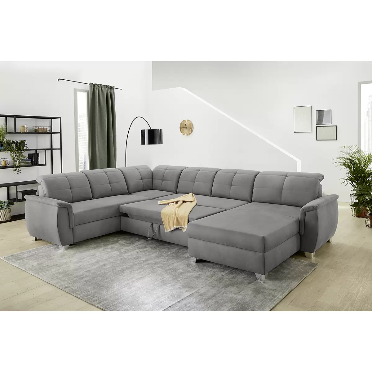 Wohnlandschaft Linescio 130 x 289 Grau