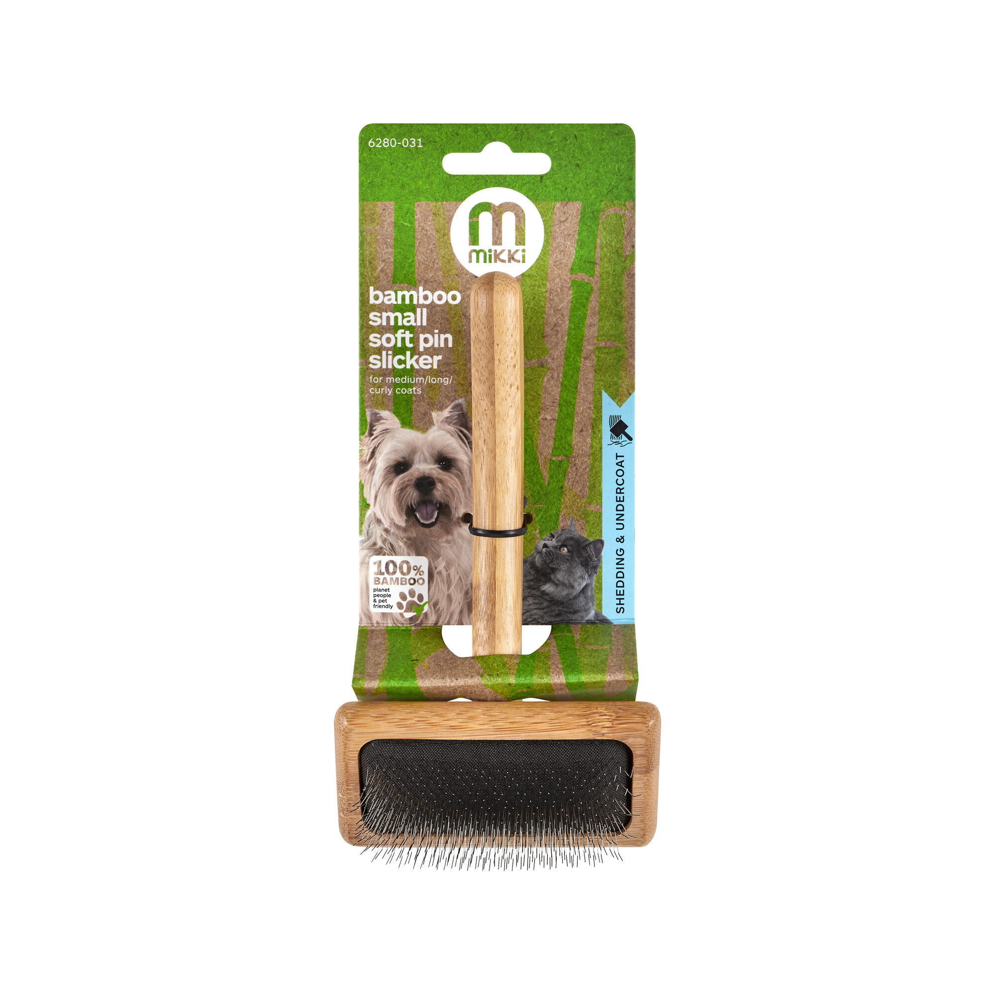 Mikki Bamboo Soft Pin Slicker