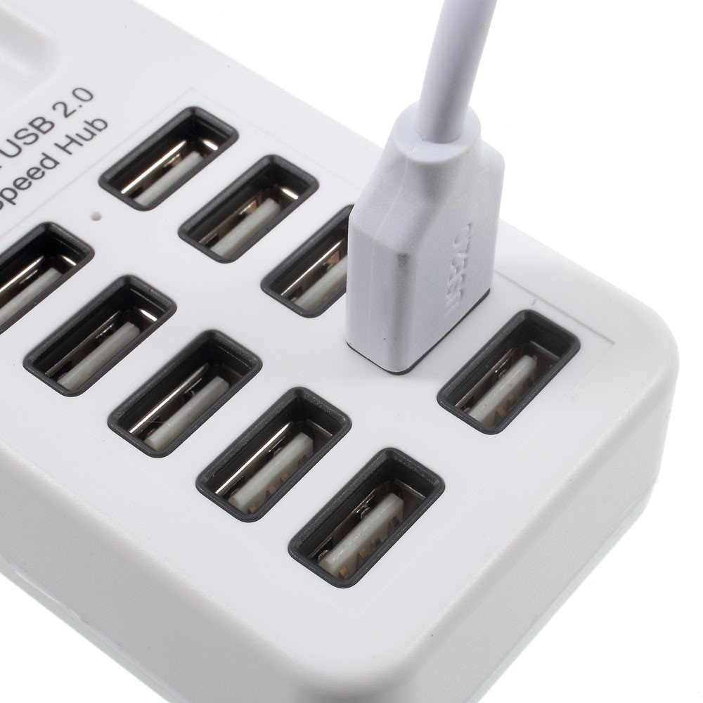 (1m) 10-fach USB 2.0 Multiport Adapter Hub - Weiss