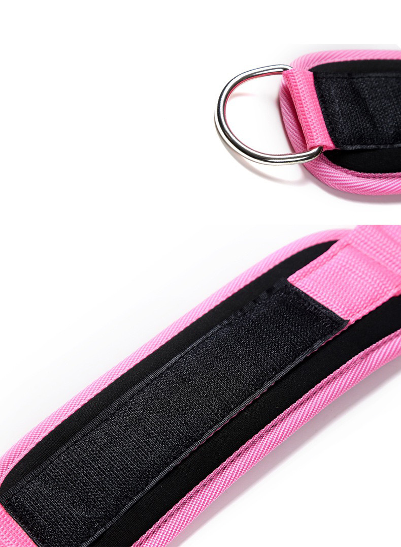 (1Paar) Unisex Knöchelriemen Ankle Straps Fitness Kabelzug Fussschlaufen - Schwarz