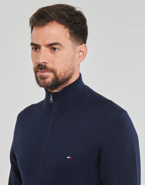 Tommy Hilfiger - PIMA ORG CTN CASHMERE ZIP THRU - Marine