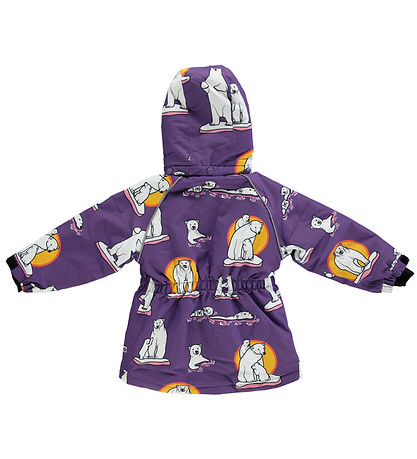 Sm?folk Vinterjakke - Purple Heart m. Isbjørne