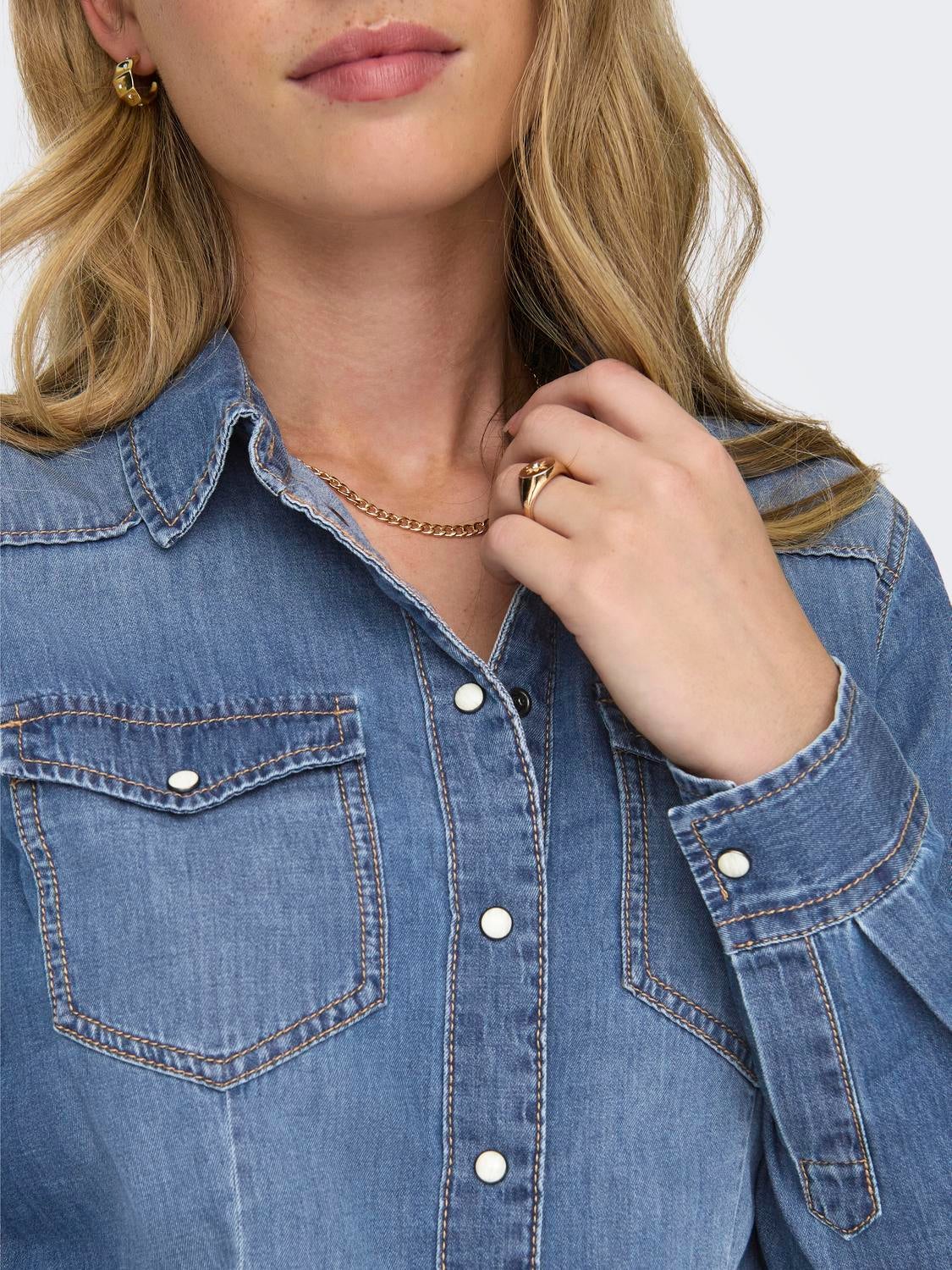 ONLALEXA Jeanshemd Medium Blue Denim