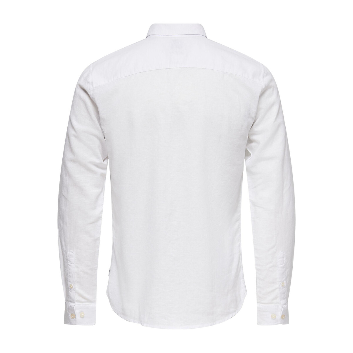 ONLY & SONS<br>Camisa slim fit em algodão e linho