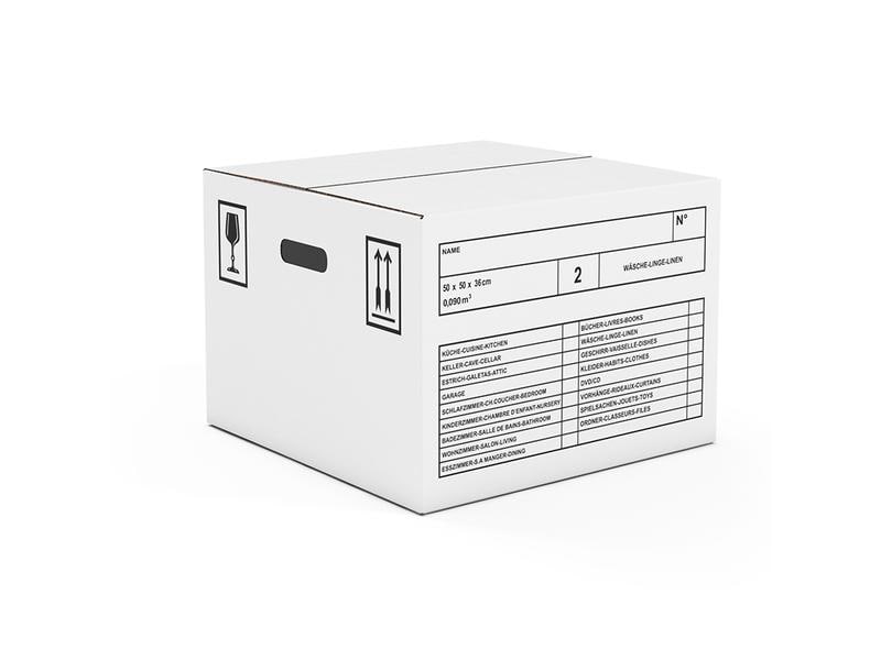 Antalis Umzugsbox 50 x 50 x 36 cm 10 Stück Weiss Umzugskarton