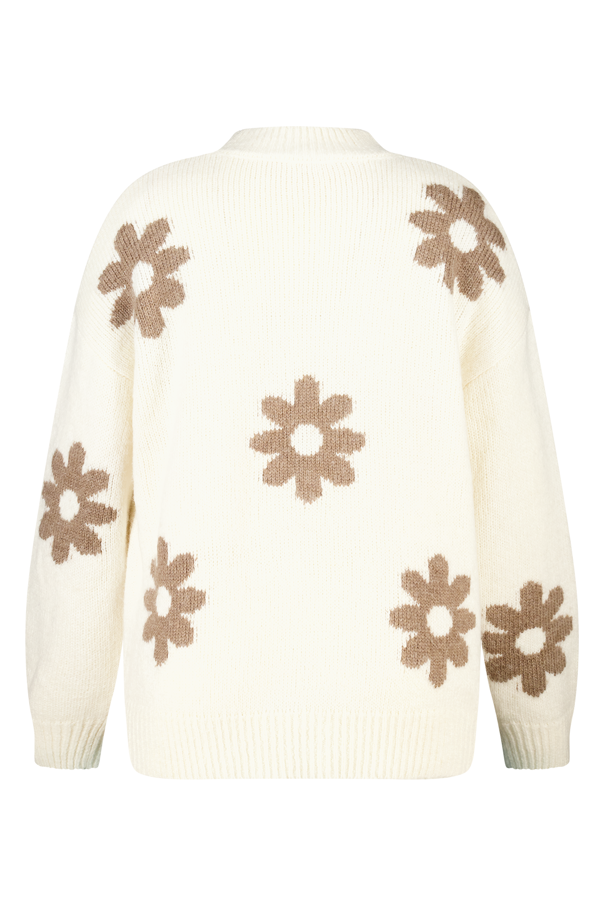 Trui met bloemen print Multi Neutraal