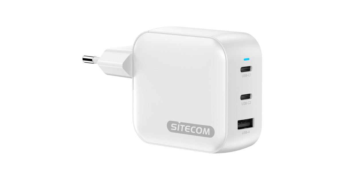 Sitecom100W GaN Power Delivery Wall Charger  (Wit)