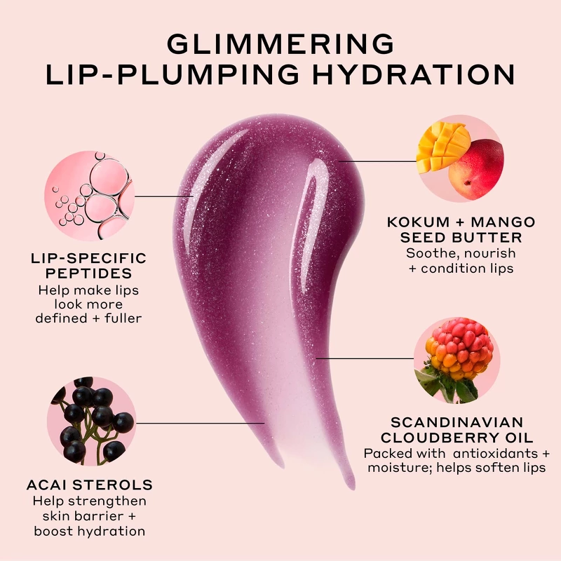 Ole Henriksen Glimmer Pout Preserve Peptide Lip Treatment 12 ml - Lingonberry