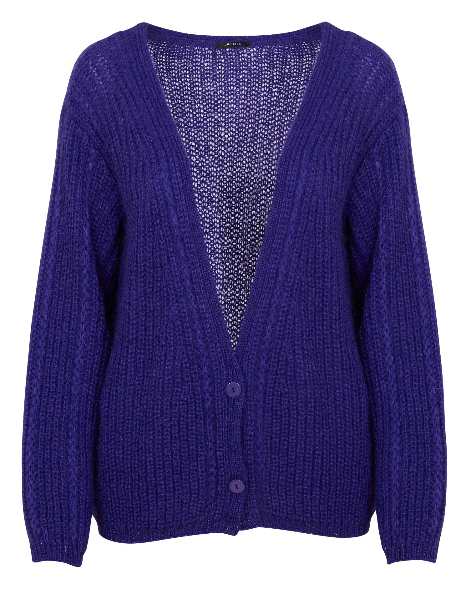 TIM - Gilet ample col V en maille | Violet