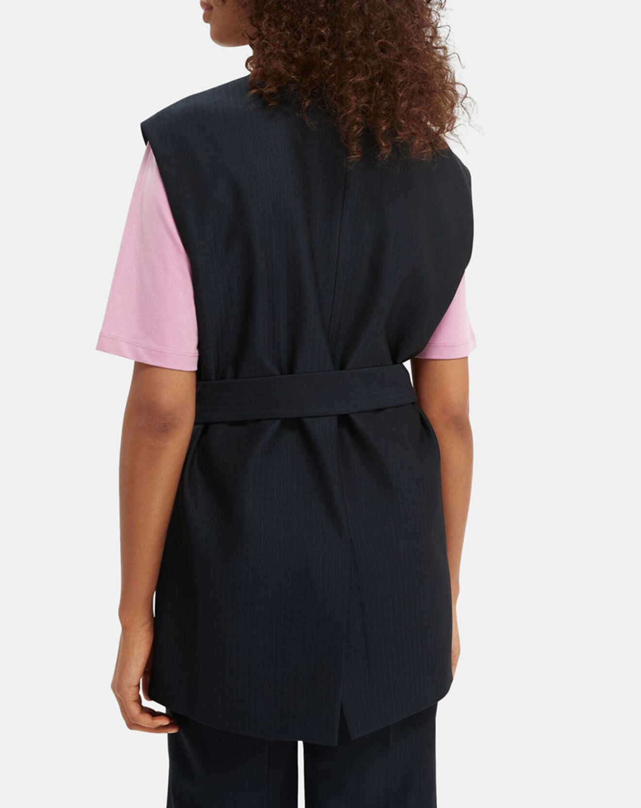 Scotch & Soda Gilet blazer sans manches bleu foncé
