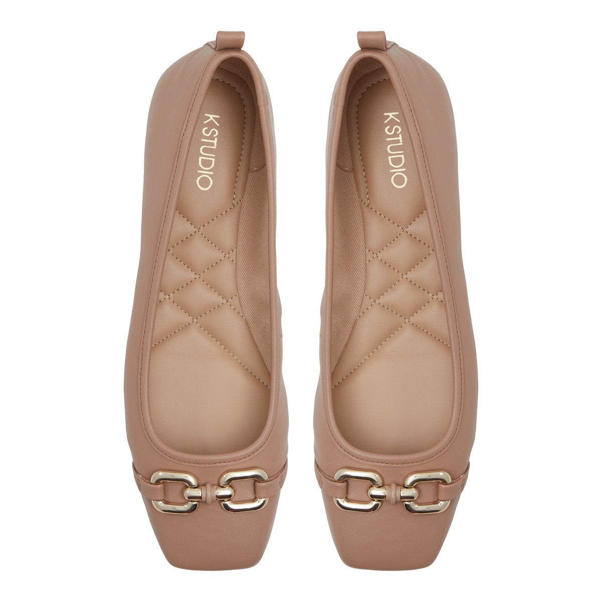 K STUDIO-Sanin-l-Ballerine - Talon plat - Autre Beige