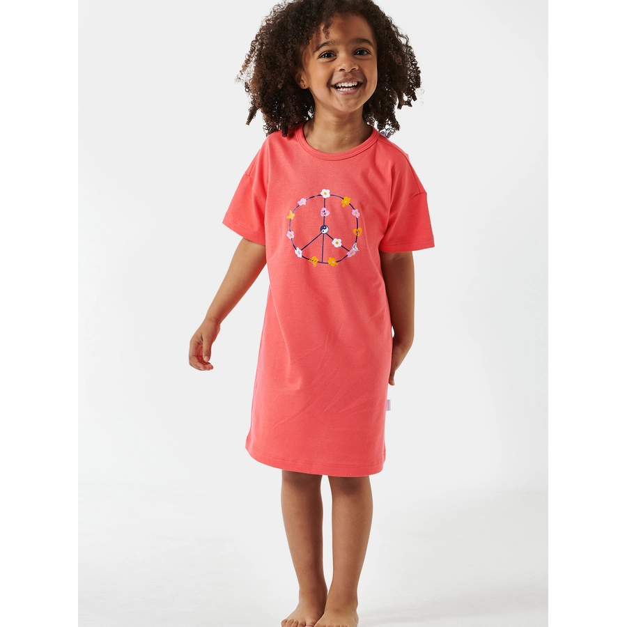 Schiesser Nachthemd Girls World Organic Cotton rot