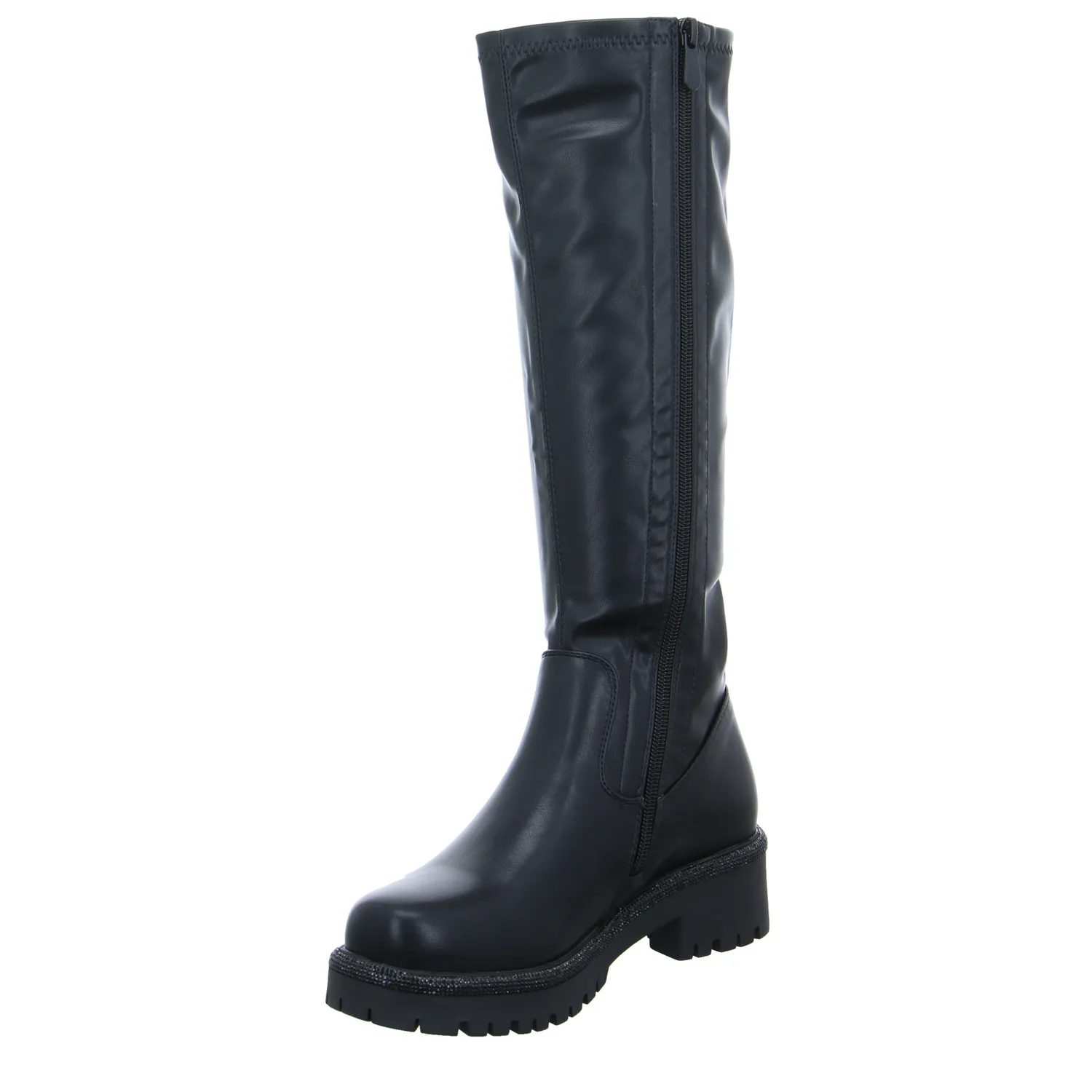 LA STRADA Stiefel Schwarz Lederimitat