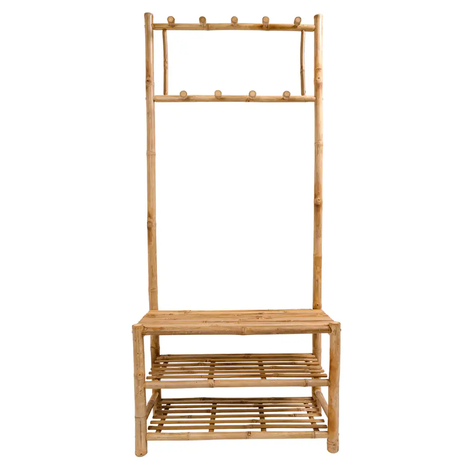 Massief houten garderobe/kledingrek