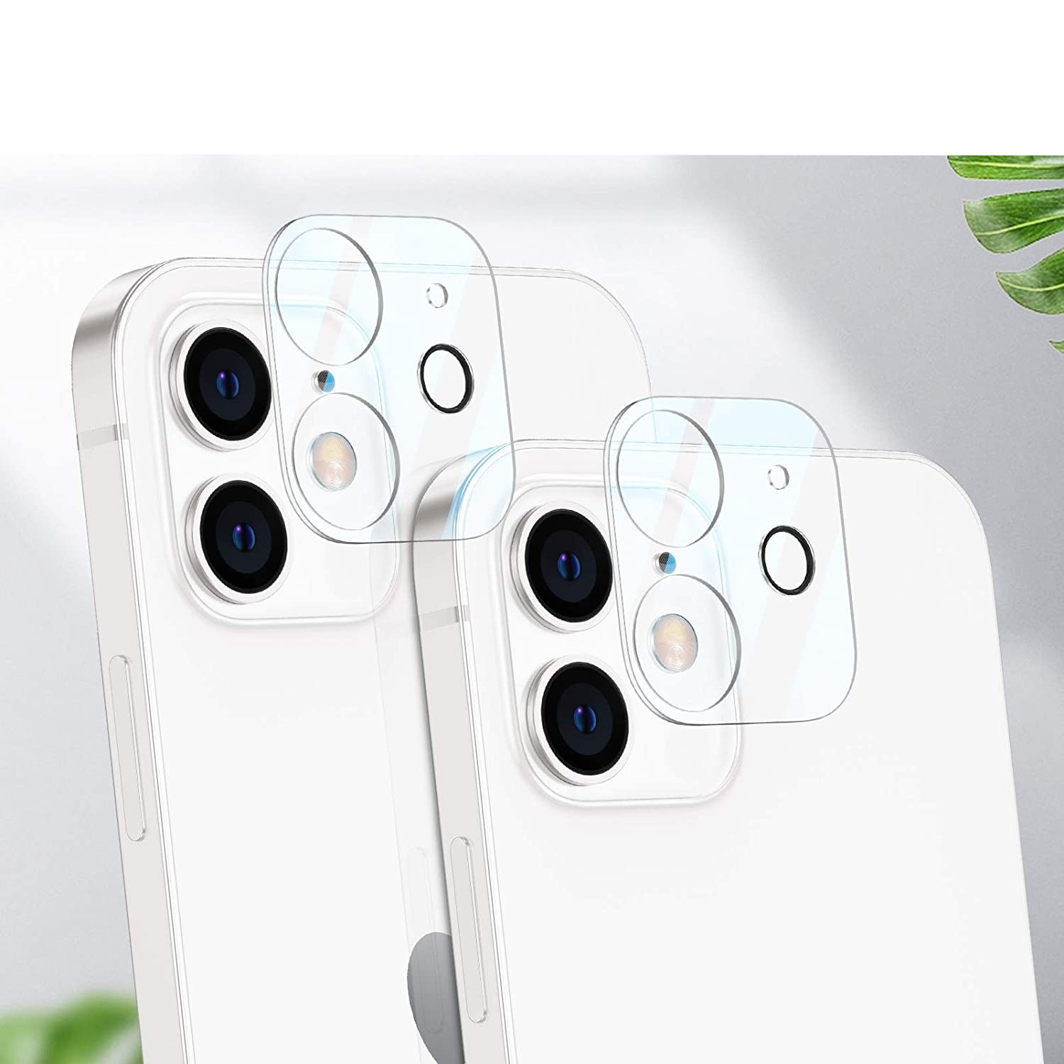 (2er Set) iPhone 12 Kamera Objektiv Protector Panzer Glas Case Friendly - Transparent