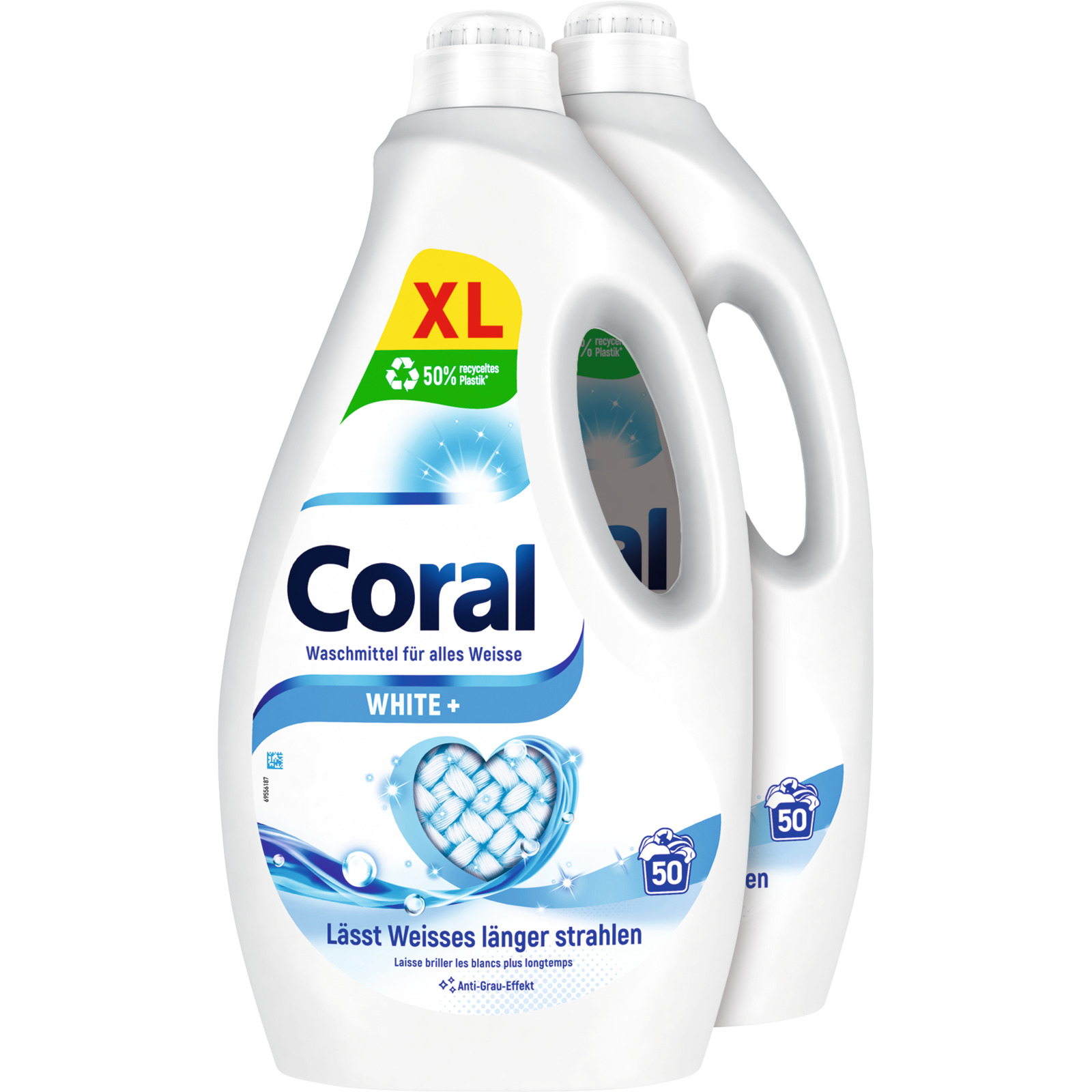 Coral Flüssigwaschmittel Weiss+ 2 x 50 Waschgänge