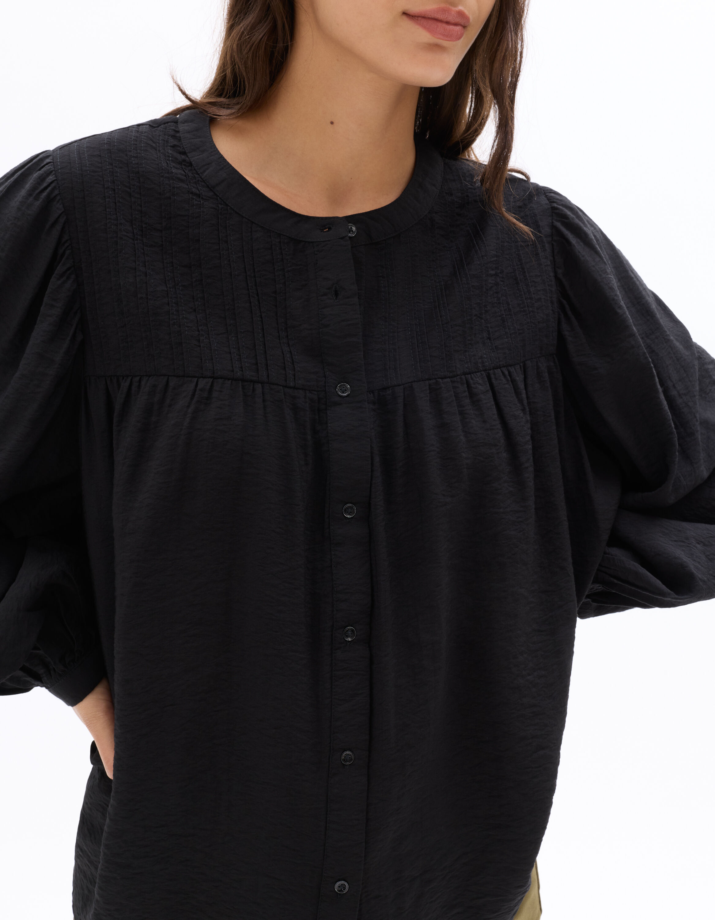 Blouse évasée et fluide - noir