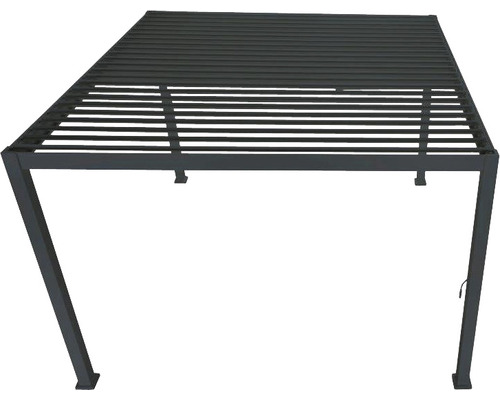 Pergola Mirador Deluxe, paaldikte 11 x 11 cm, 300 x 300 x 250 cm, zwart