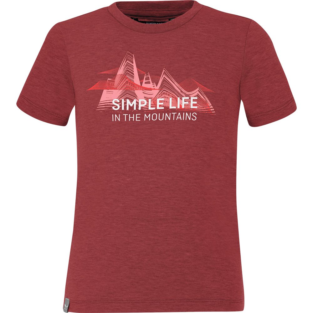 SALEWA Simple Life Dry T-Shirt Kinder syrah melange