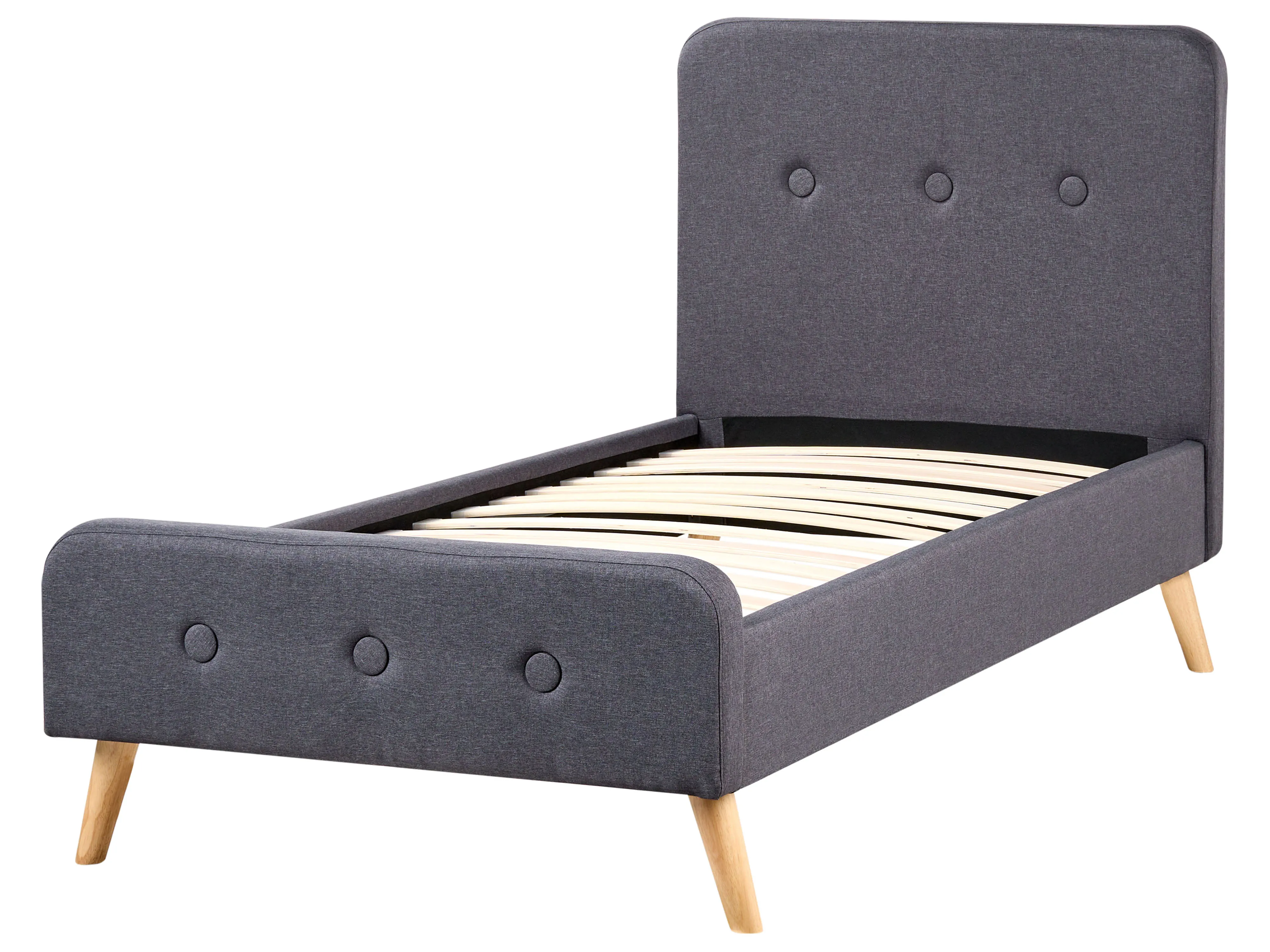 Bed Stof RENNES 90 x 200 cm Donkergrijs