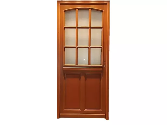 Porte D'Entrée Bois Vitrée, Alena, H,215Xl,90 P,Gauche Côtes Tableau
