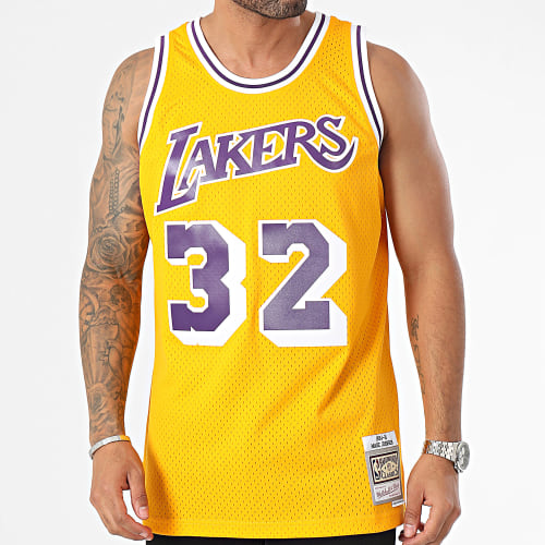 Maillot De Baseball Swingman Home Los Angeles Lakers Magic Johnson Jaune