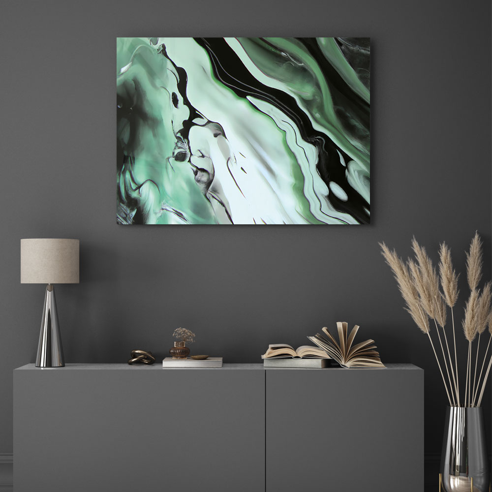 Walljar acrylglas schilderij - Groovy waves Acrylglas schilderij - 70 x 100 cm