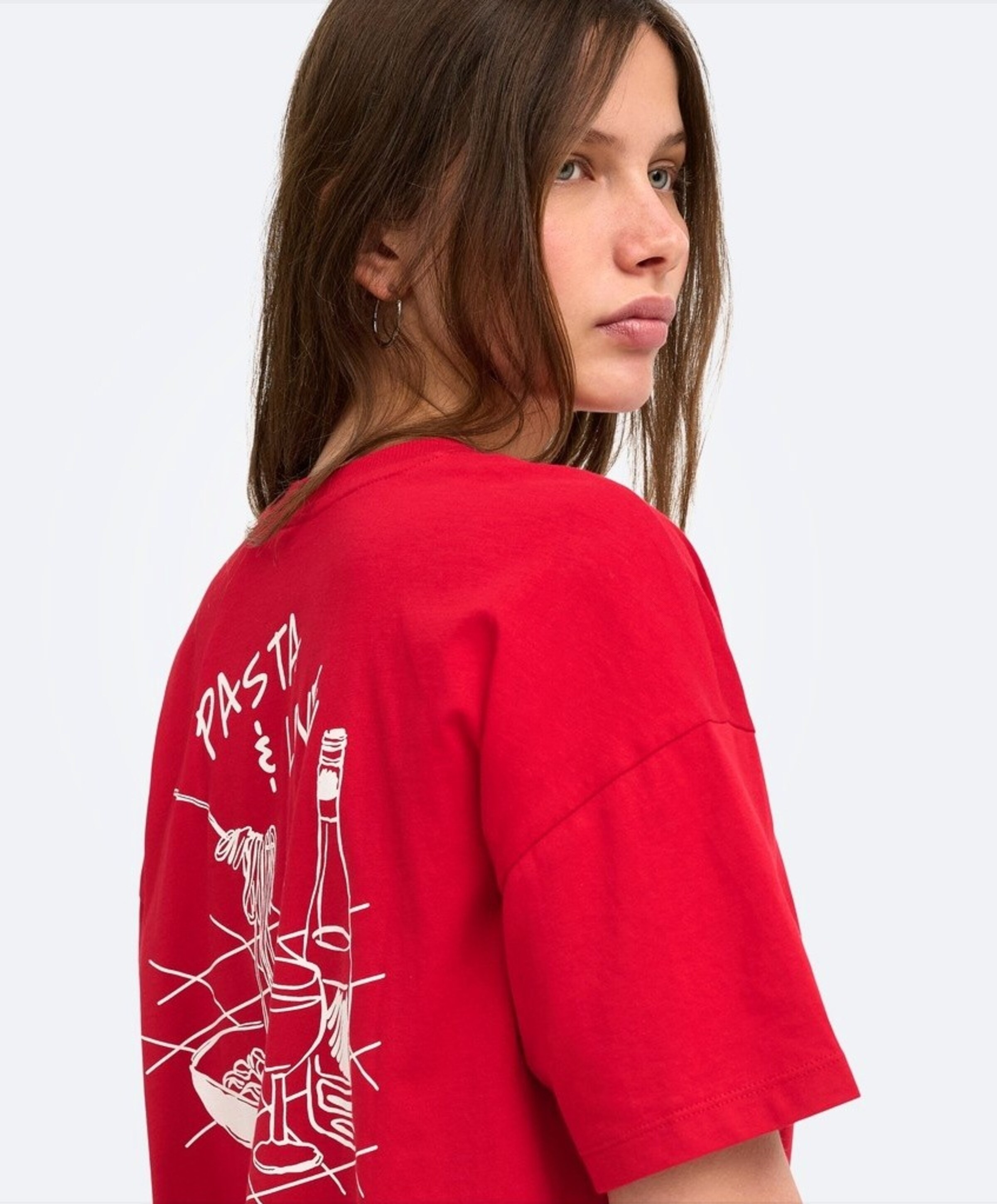 Only Dames T-shirt rood