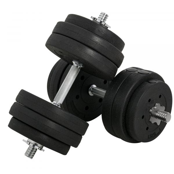HomCom Conjunto de Halteres Ajustáveis 30kg - A91-139