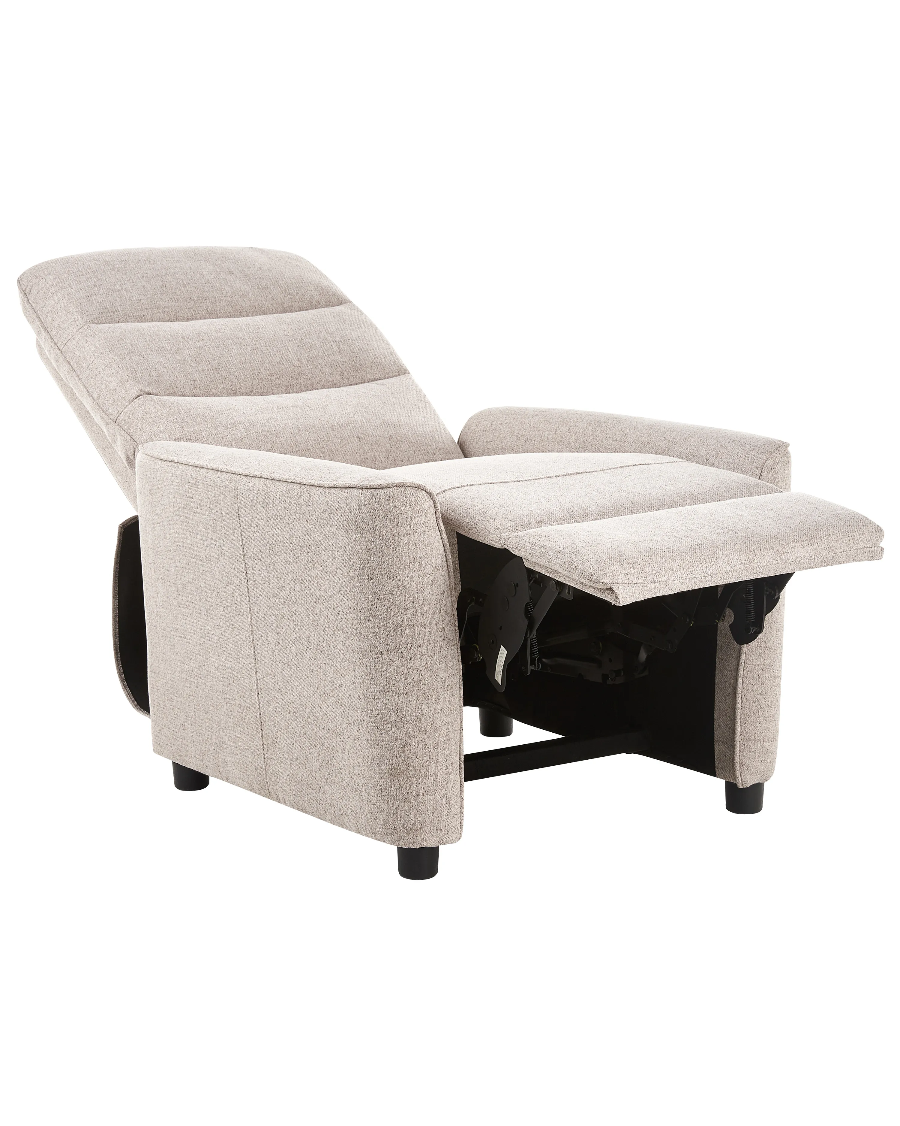 Relaxfauteuil SANDE inclusief voetensteun Stof Taupe