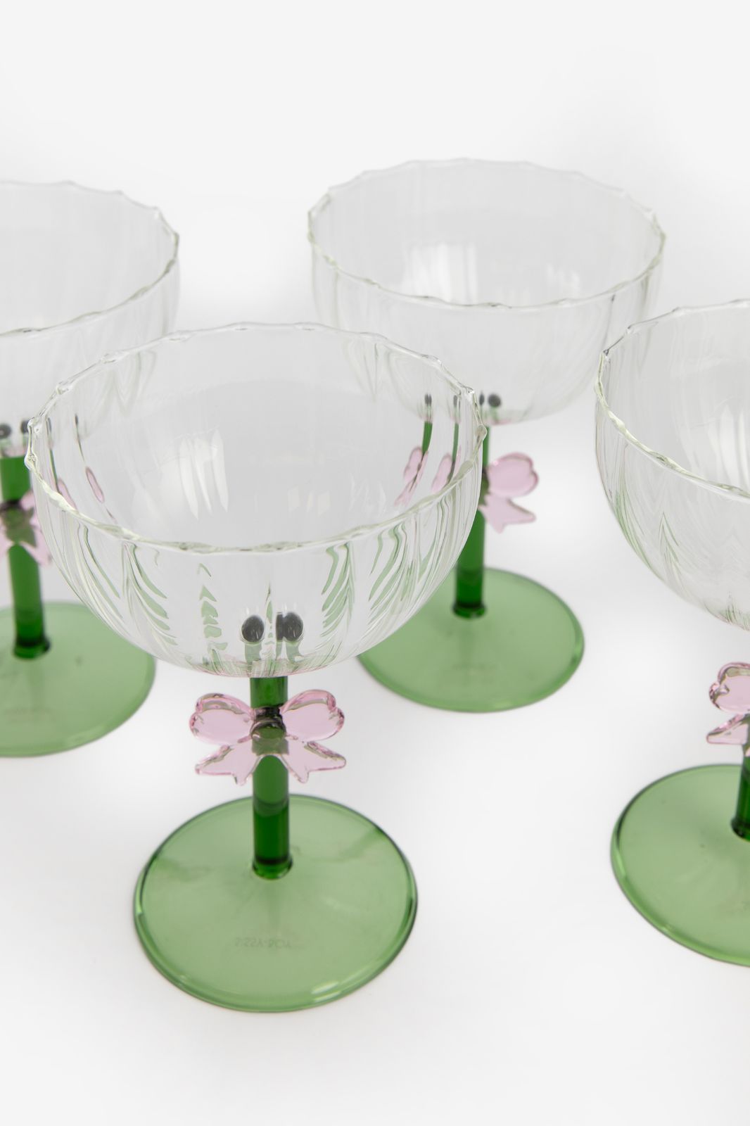 Champagneglazen met roze strikje