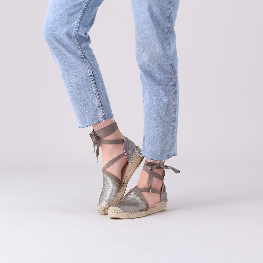 FRED DE LA BRETONIERE taupe fred de la bretoniere espadrilles 152010176