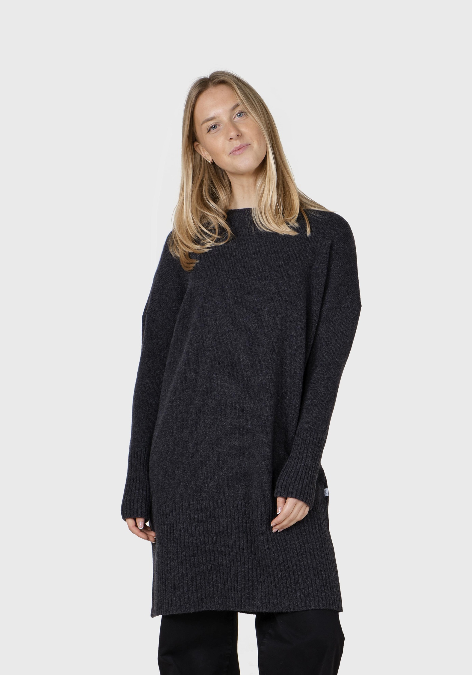 Klitmøller Collective Strickkleid Thea Anthracite