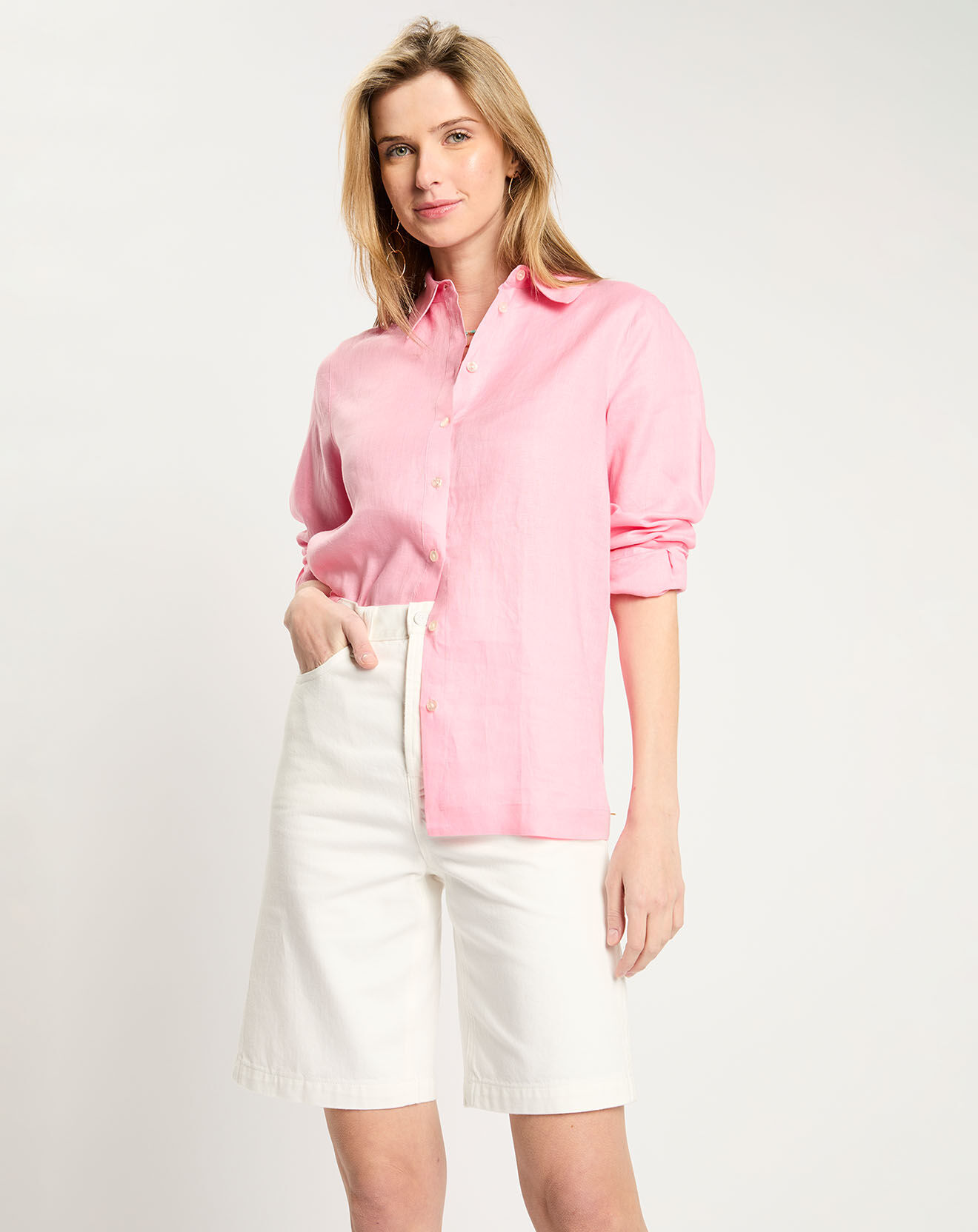 Scotch & Soda Chemise 100% Lin ample rose