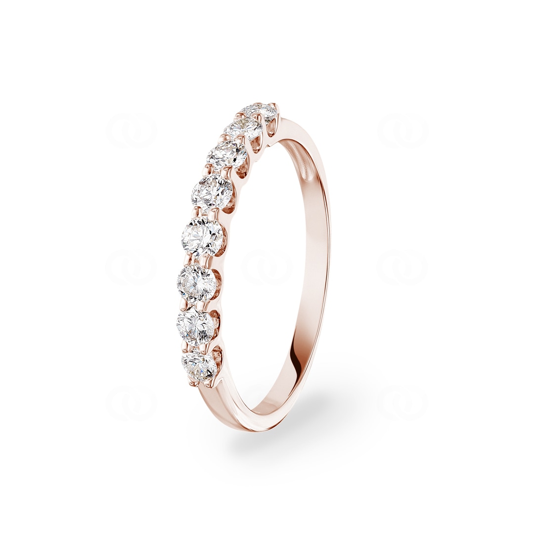 0.50 Karat Diamanten Mémoire Ring 750/18 K Roségold