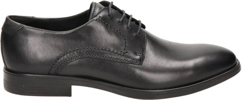 Ecco Melbourne leren veterschoenen zwart