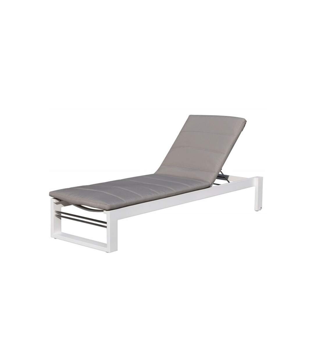 Paris Prix - Bain De Soleil st Tropez 196cm Blanc & Taupe