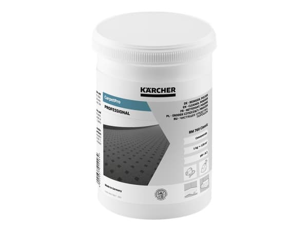 Kärcher CarpetPro RM 760 Classic - Rengjøringsmiddel - pulver - potte - 800 g - profesjonell - konsentrert - hvit - for Kärcher Puzzi 30/4E, Puzzi 8/