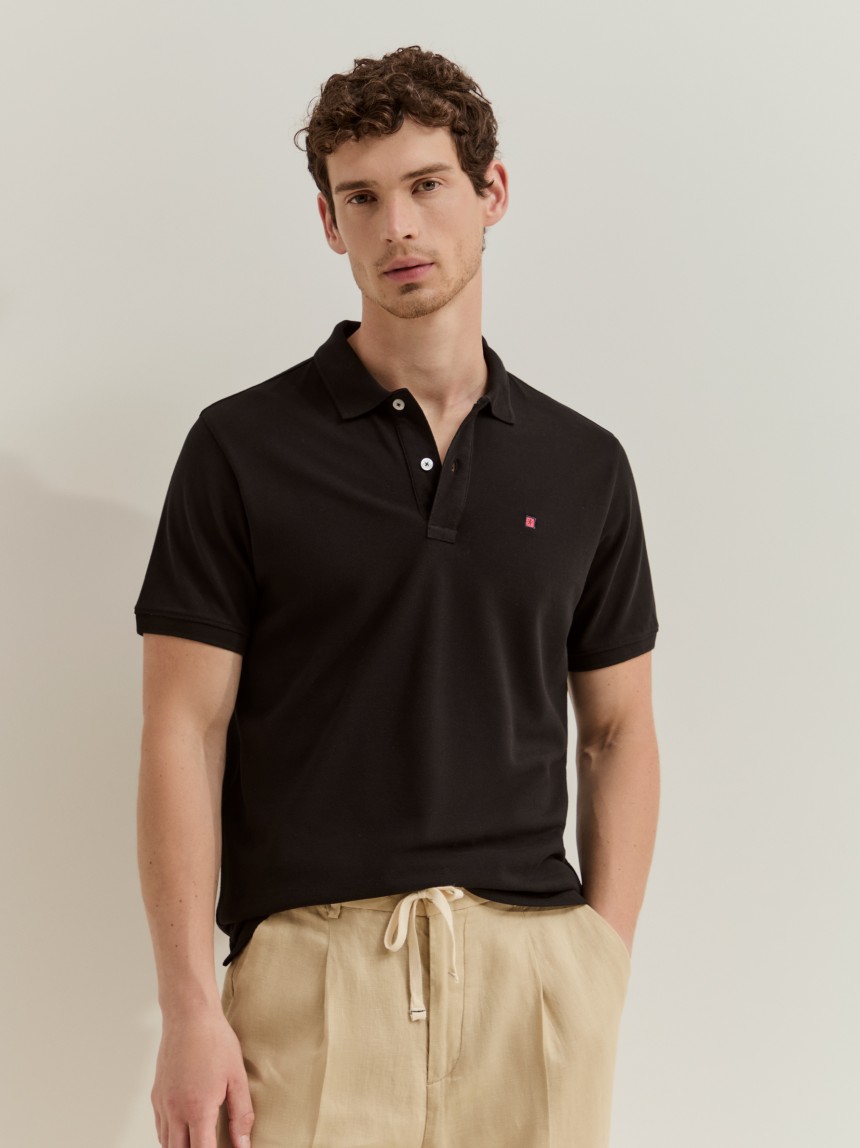 Polo piqué regular fit de algodão