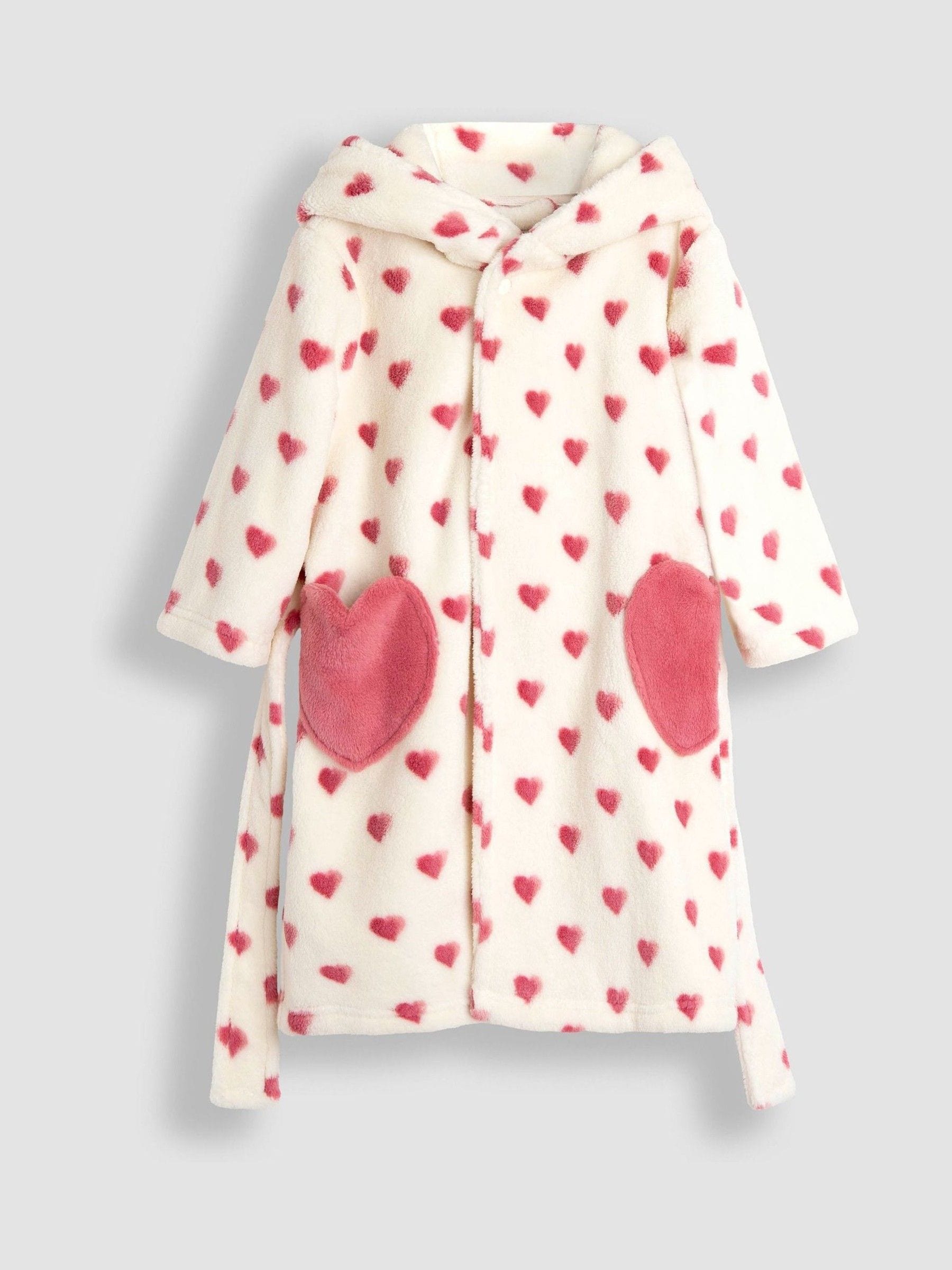 Crème met hartprint - JoJo Maman Bébé - Badjas