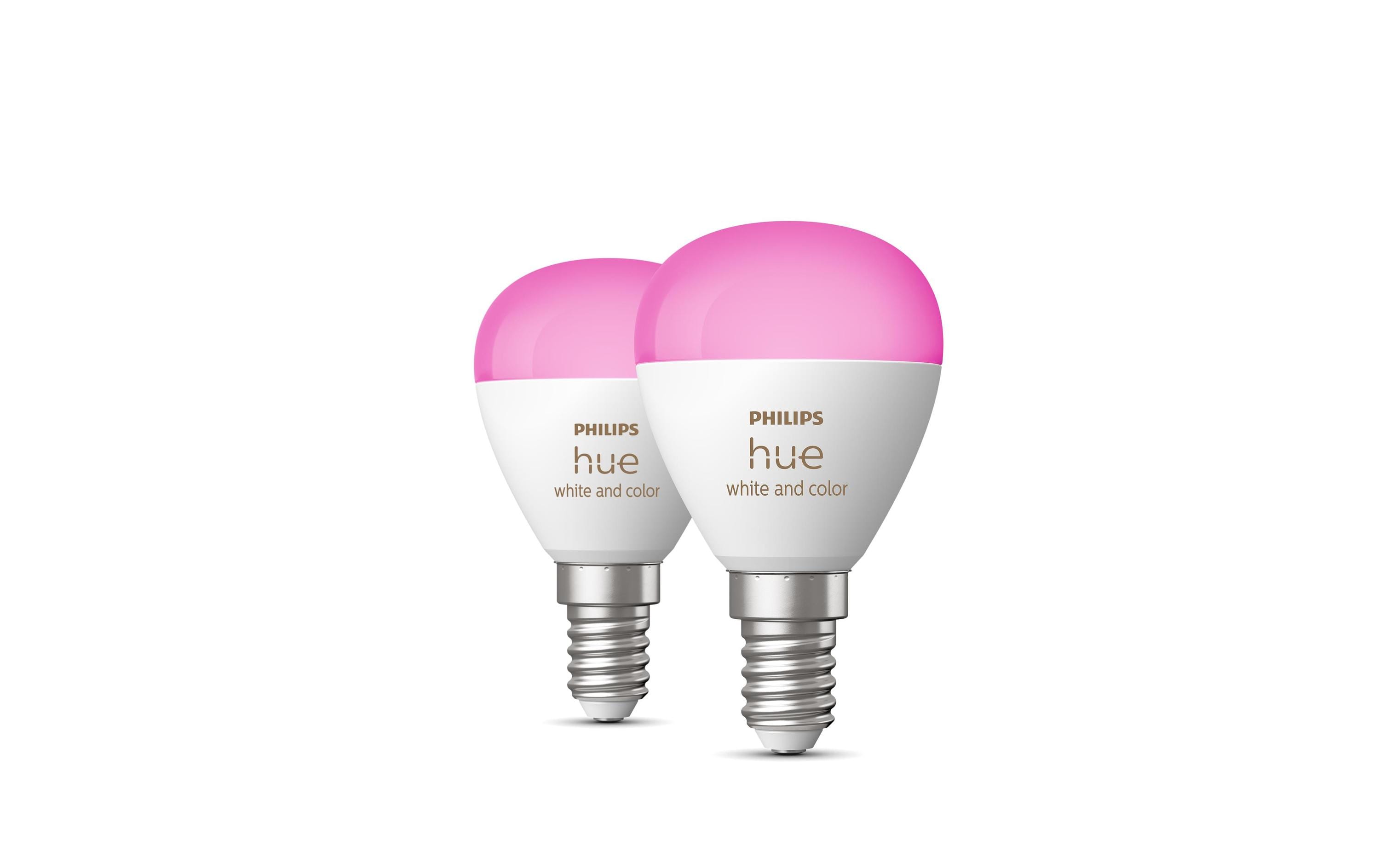 White & Color Ambiance E14 Luster Tropfen 2er Set 2 x 470 lmSmartes Hue E14-Leuchtmittel